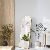 Miroir pleine longueur FM06, miroir sur pied avec éclairage LED et cadre